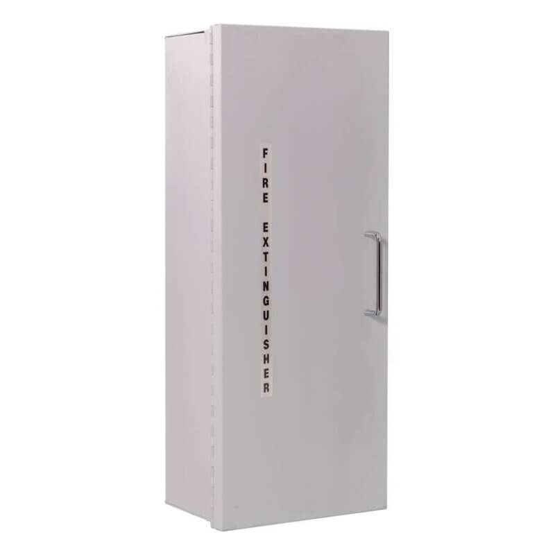 107-TN Surface Mounted 10 lb. Fire Extinguisher Cabinet with Full Metal Door in Baked Grey Enamel