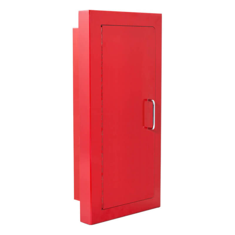 117-EL Elite Architectural Series Semi-Recessed 10 lb. Fire Extinguisher Cabinet with Full Metal Door in Baked Red Enamel