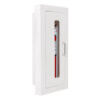 118-EL Semi-Recessed 10 lb. Fire Extinguisher Cabinet with Vertical Duo Door in Baked White Enamel