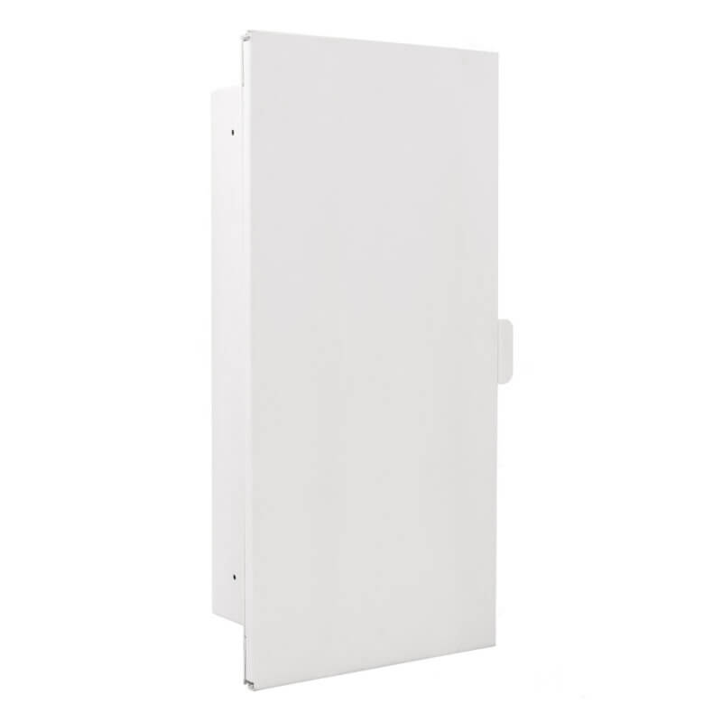 127-SN Fully-Recessed 10 lb. Fire Extinguisher Cabinet with Full Metal Door in Baked White Enamel