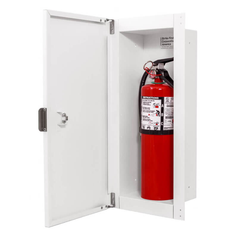 127-SN Fully-Recessed 10 lb. Fire Extinguisher Cabinet with Full Metal Door