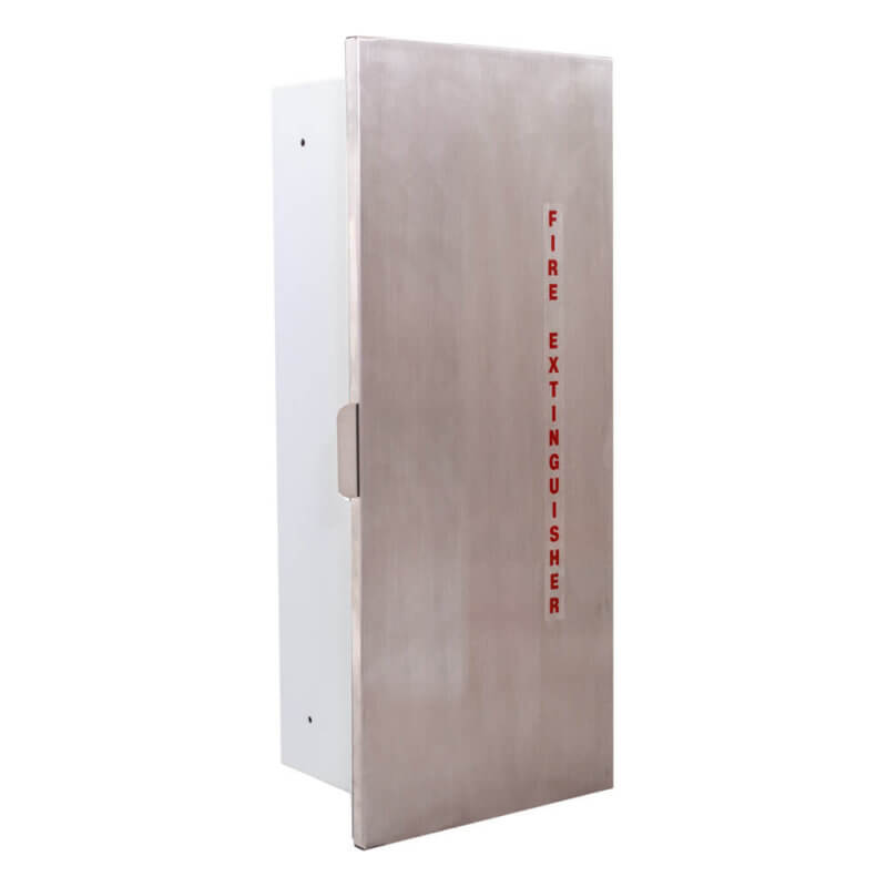 128-SN-SSF Fully-Recessed 10 lb. Fire Extinguisher Cabinet with Full Metal Door and Stainless Steel Front