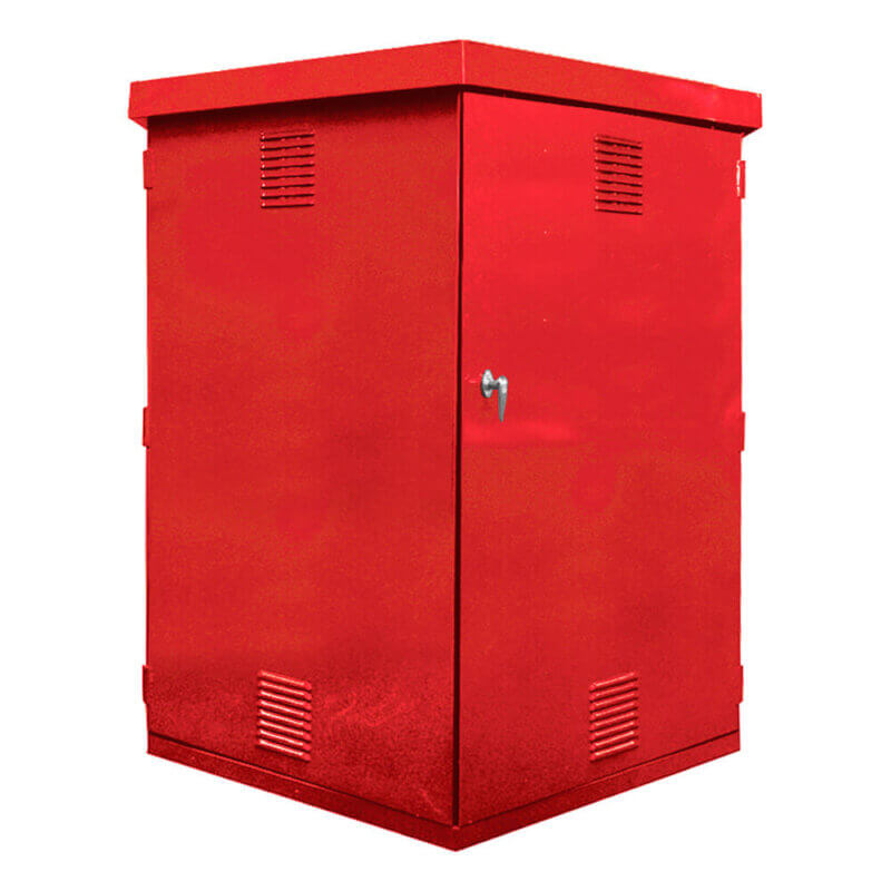 HYDRANT Weatherproof Fire Hose & Equipment Storage Cabinet in Baked Red Enamel
