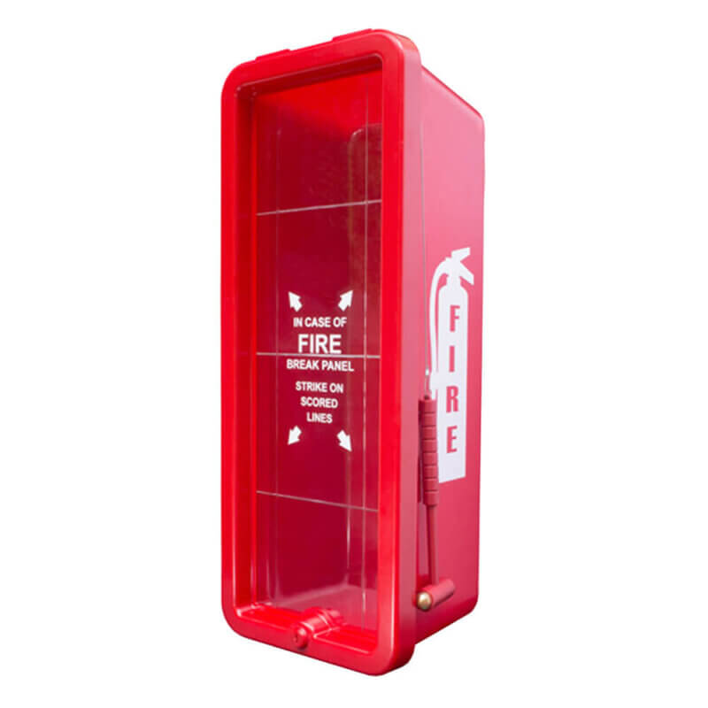 PC-105-10-RD Economical Plastic Series Surface Mounted 10 lb. Fire Extinguisher Cabinet with Full Acrylic Panel
