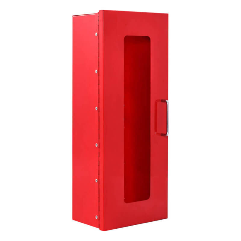 106-EL-RD Surface Mounted 10 lb. Fire Extinguisher Cabinet with Full Glass Door in Baked Red Enamel