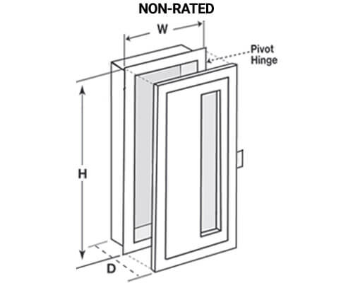 Sonoma Non-Rated Fire Extinguisher Cabinet Dimension Drawing